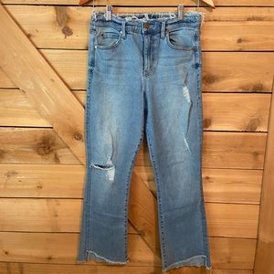 Level 99 Distressed Cropped Ankle Jeans